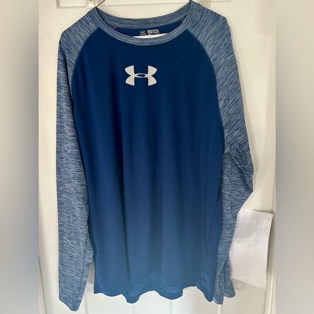 Under Armour Navy and Heather Blue Raglan Shirt